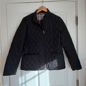 L.L. Bean Black Quilted Diamond-Pattern Jacket